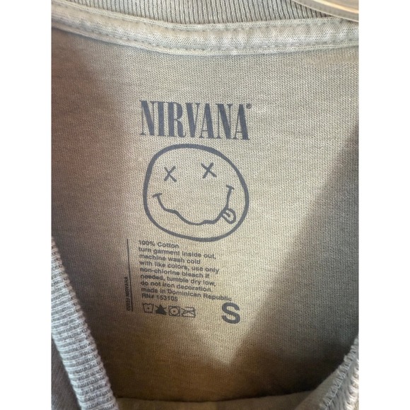 Nirvana In Utero T Shirt Gray Short Sleeve Graphic Band Tee Size S - Picture 4 of 5